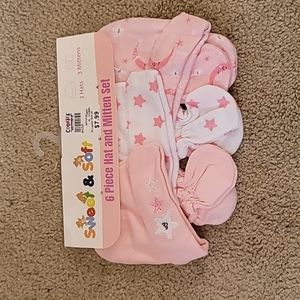 Baby Girl Hats and Mittens